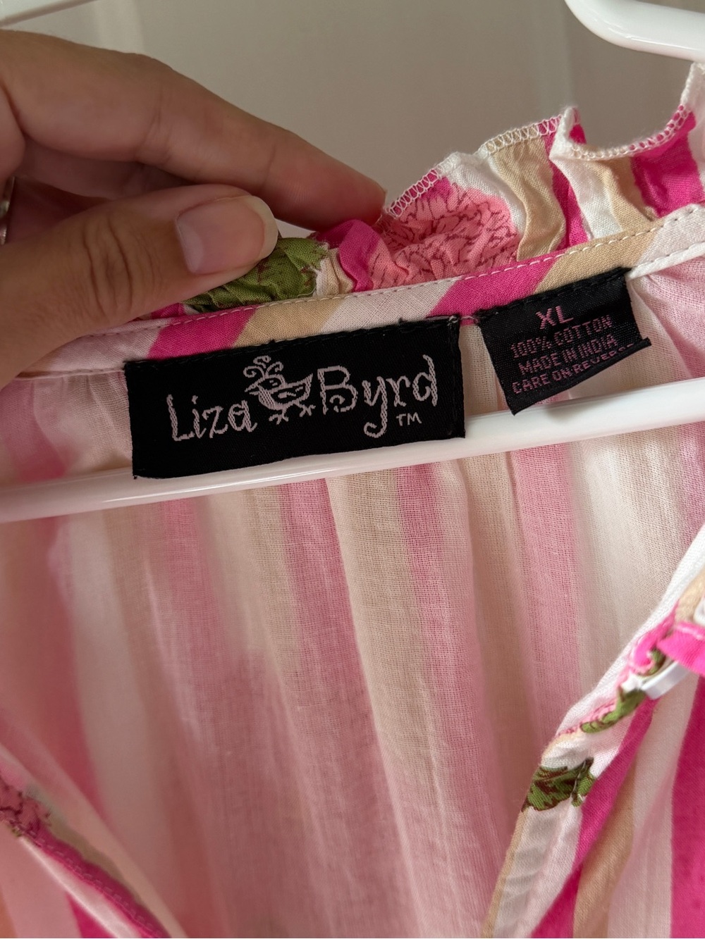Liza Byrd The Tinley Pink Floral Stripe Long Dress XL - Picture 5 of 7